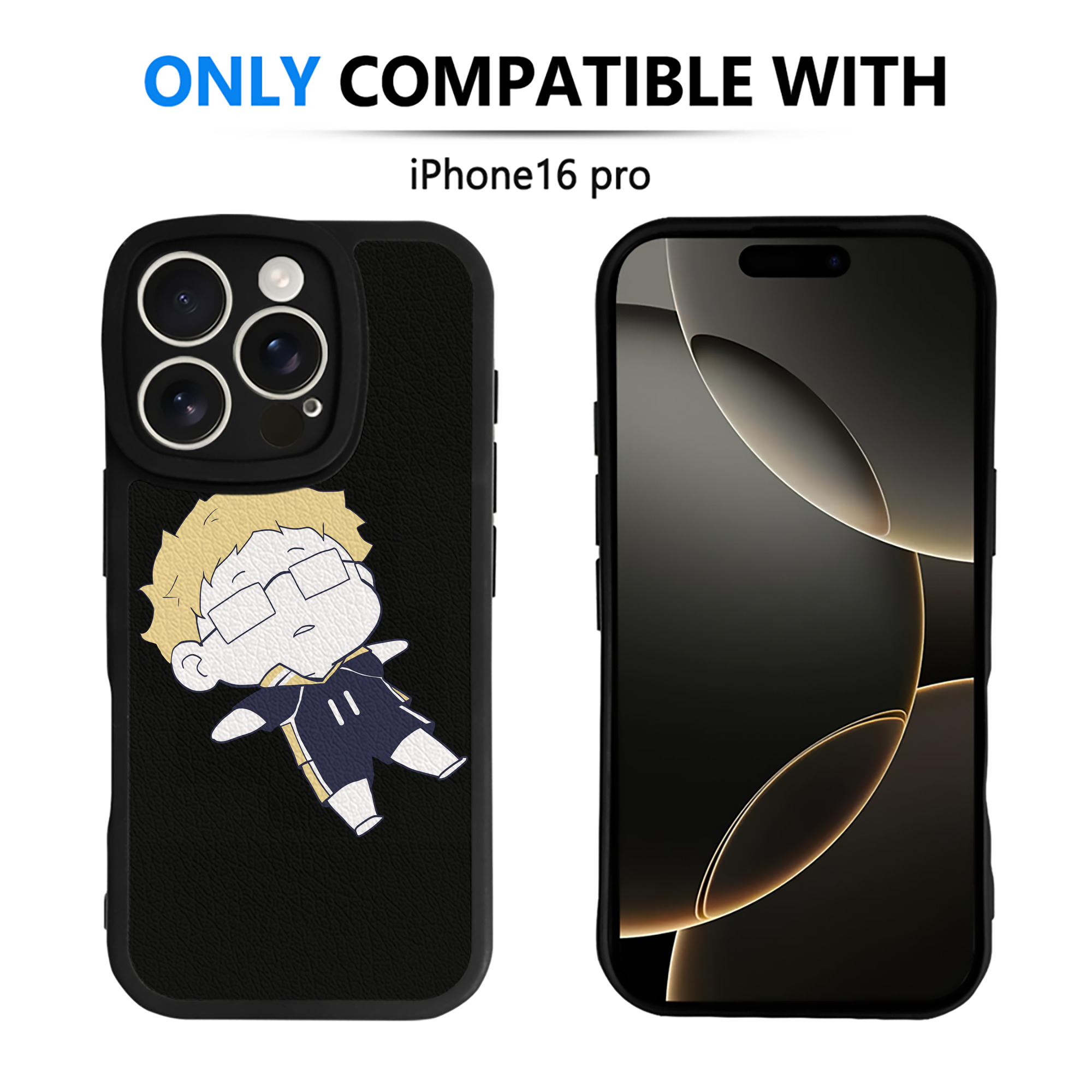 （画像用） ハイキュー!! Haikyu!! 【iPhone 16シリーズ対応】シリコンスマホケース（レザー調） 材質：シリコン